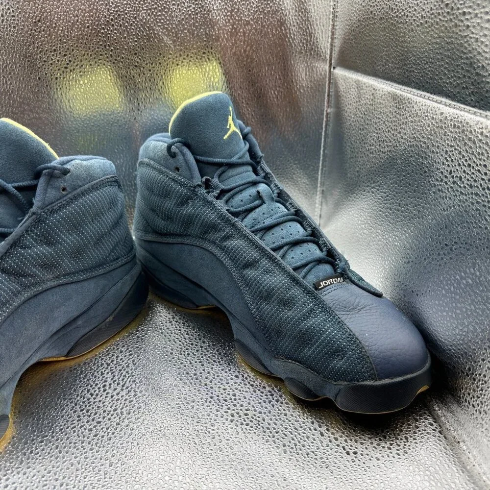 Size 10.5 - Air Jordan 13‎ Retro Squadron Blue Mens Leather Shoes 414571-405